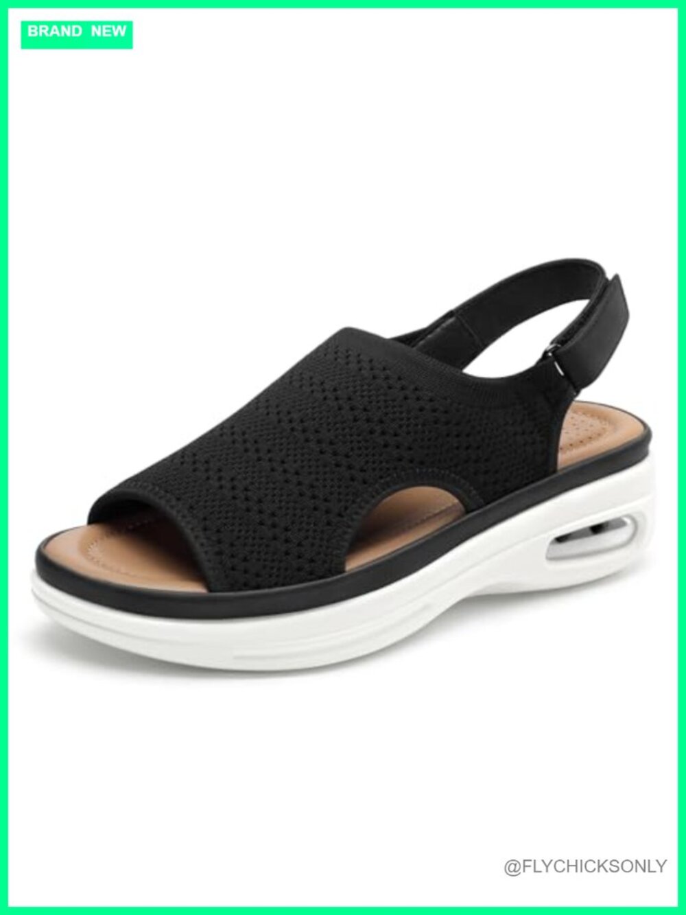Women's Air Cushion Support Walking Sandals Breathable Knit Platform